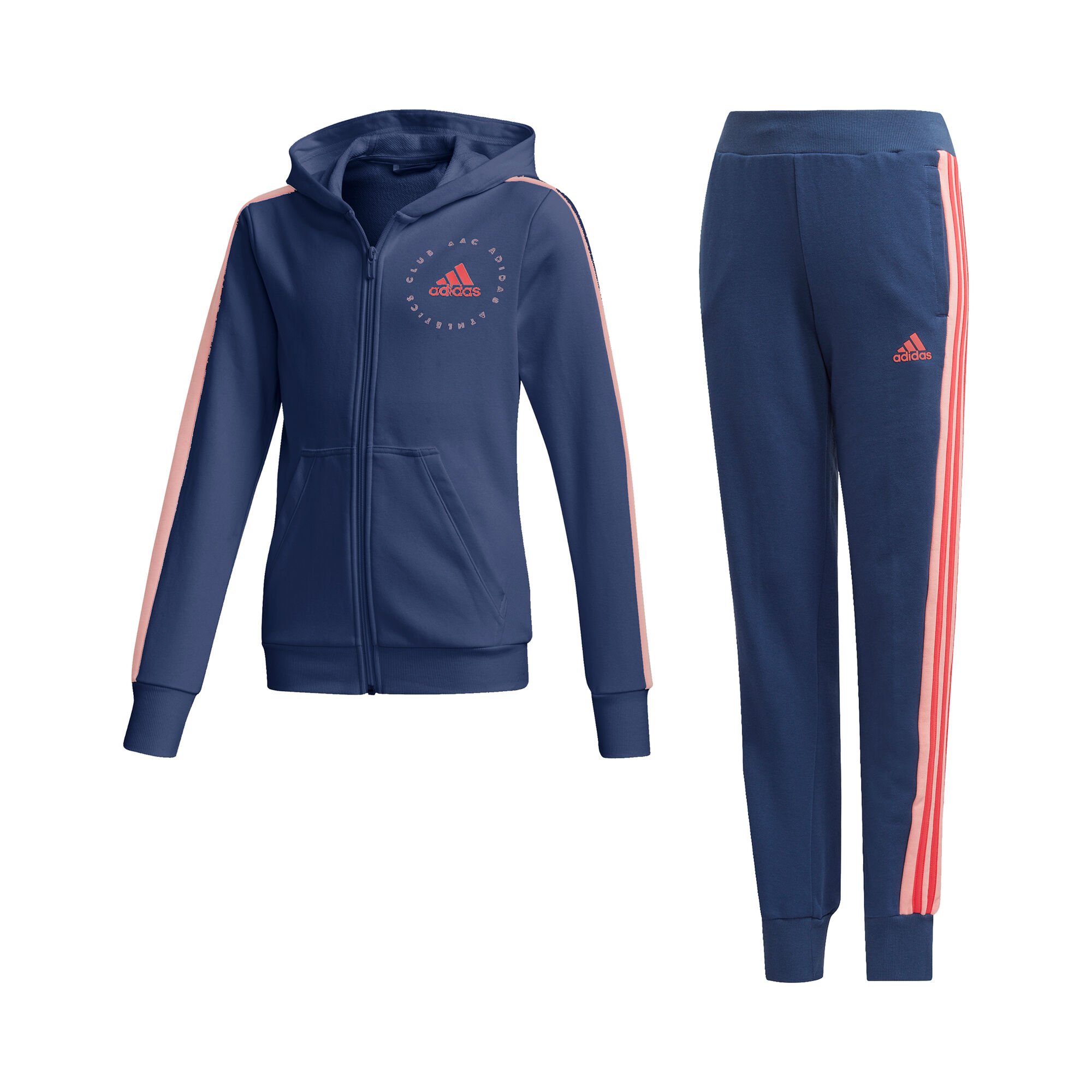 Doorbraak heel fijn Bloeien adidas Hooded Trainingspak Meisjes - Donkerblauw, Pink online kopen |  Tennis-Point