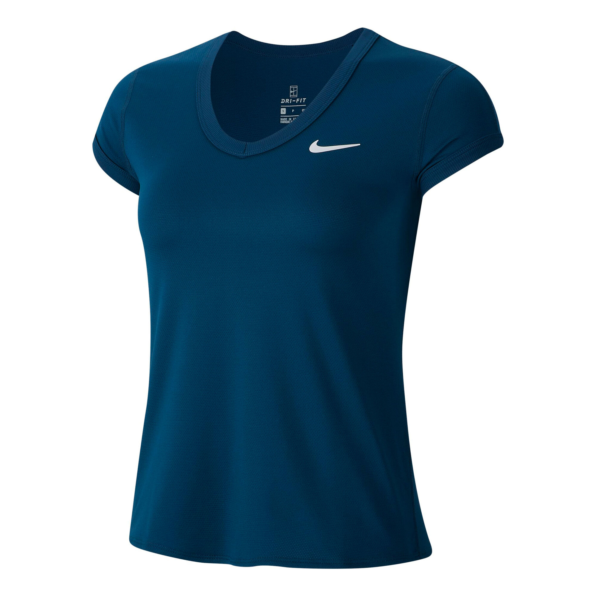markt jurk fascisme Nike Court Dry T-shirt Dames - Petrolblauw, Wit online kopen | Tennis-Point